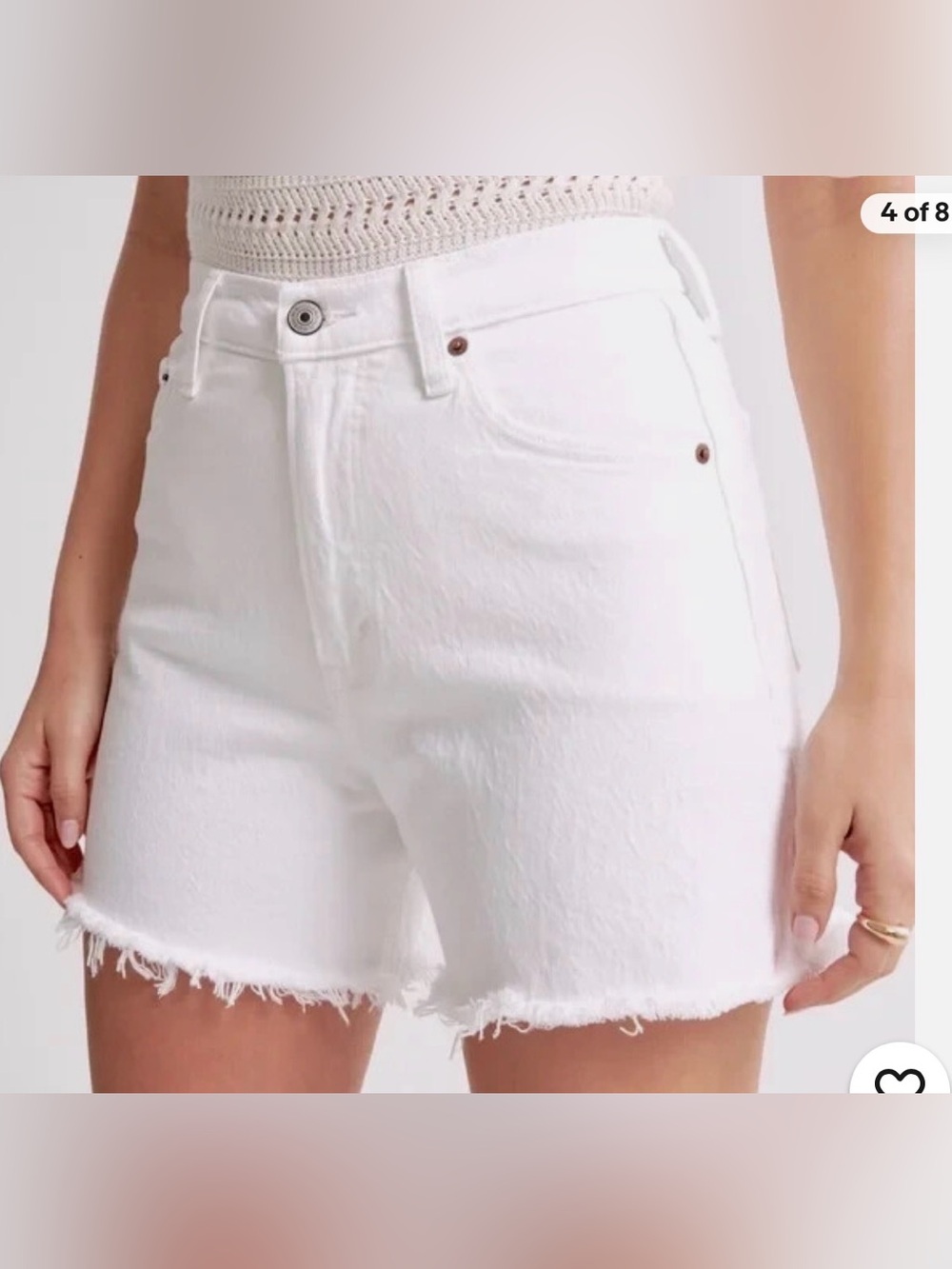 ABERCROMBIE and FITCH Jeans Women The Dad Short Frayed Hem Plus (Curve Love)